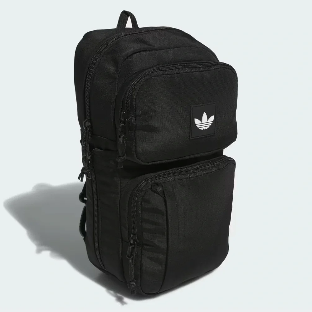 adidas Utility 4 Sling Bag, Men's, Adjustable Strap, Zip Closure, Black